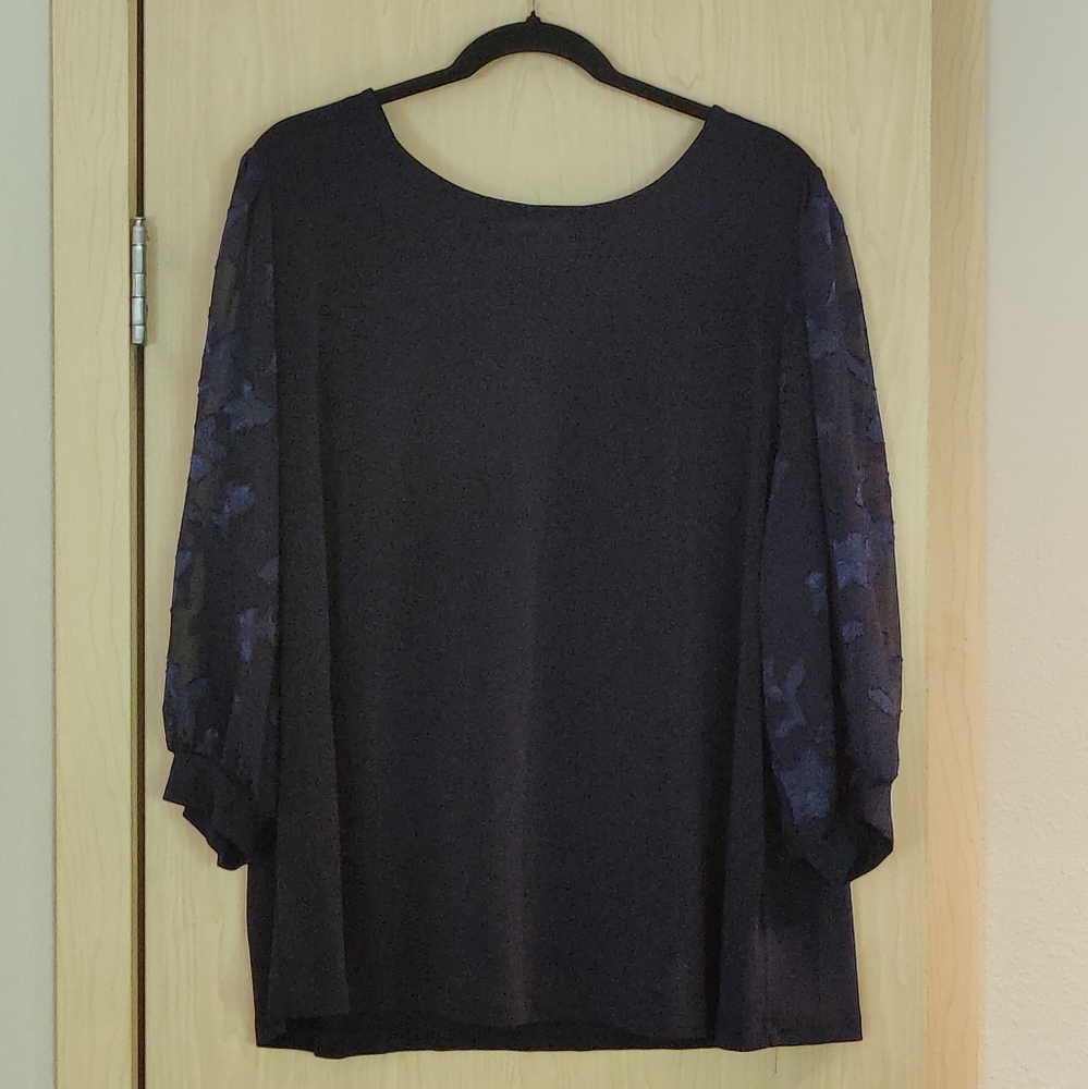 NWOT Navy Blouse